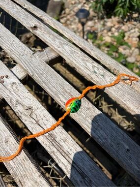 Handmade bracelet made from a fishing lure spoon